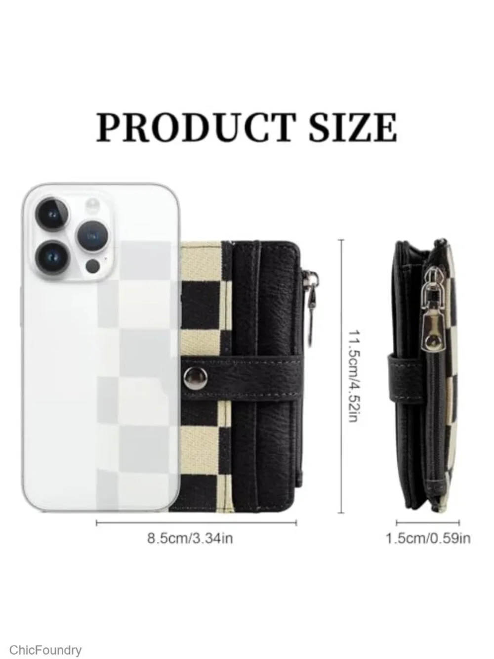 RFID Blocking PU Leather Bifold Wallet for Women, 8 Card Slots, ID Window, Coin
